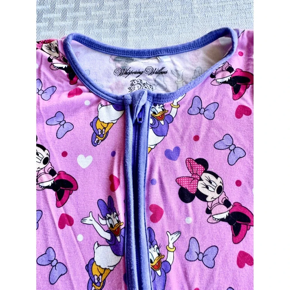 Whispering Willows Disney Minnie Mouse Daisy Duck Bamboo Pajamas Romper 18-24M